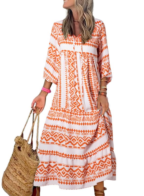 Sukienka maxi z rękawów damskich Boho