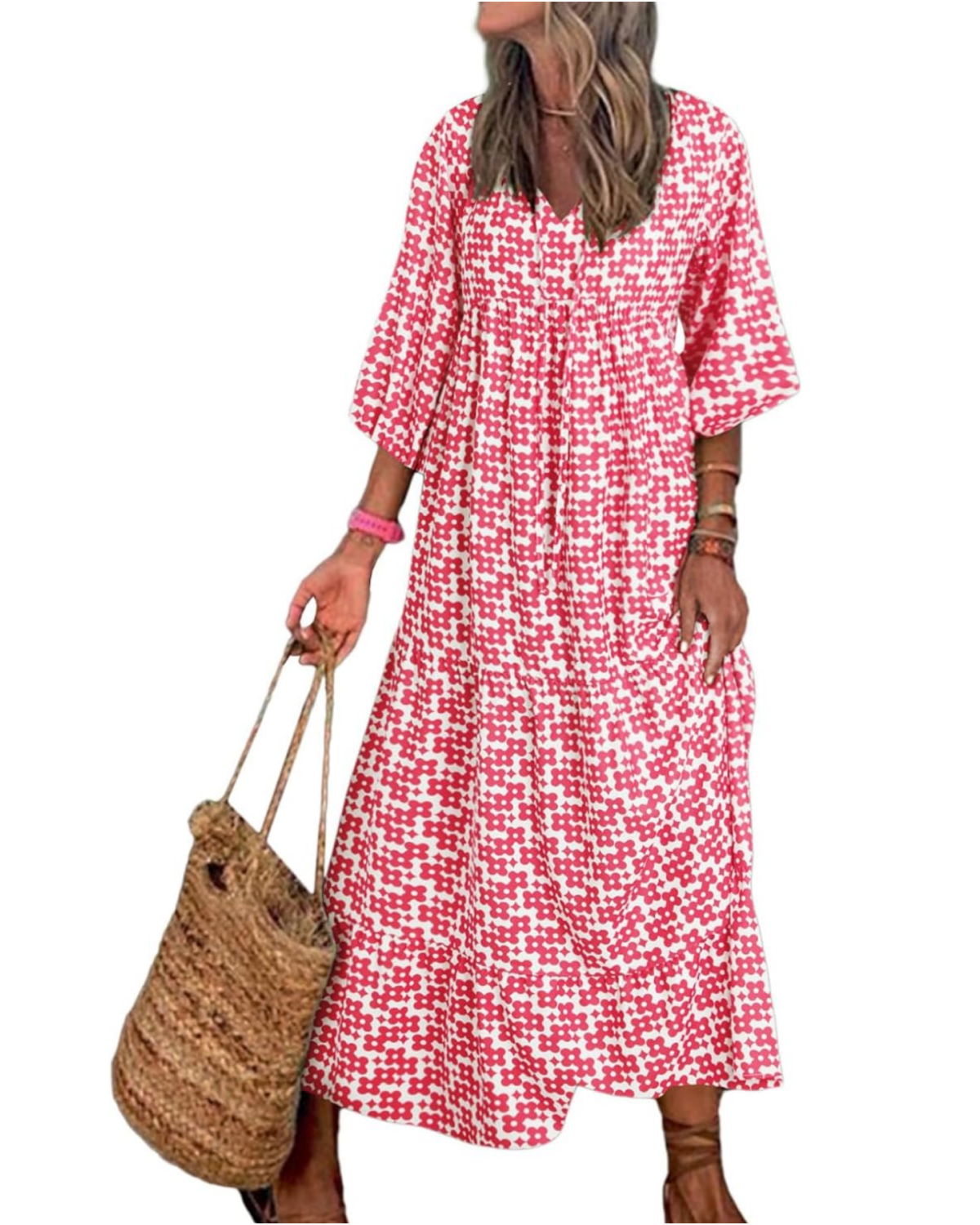 Sukienka maxi z rękawów damskich Boho