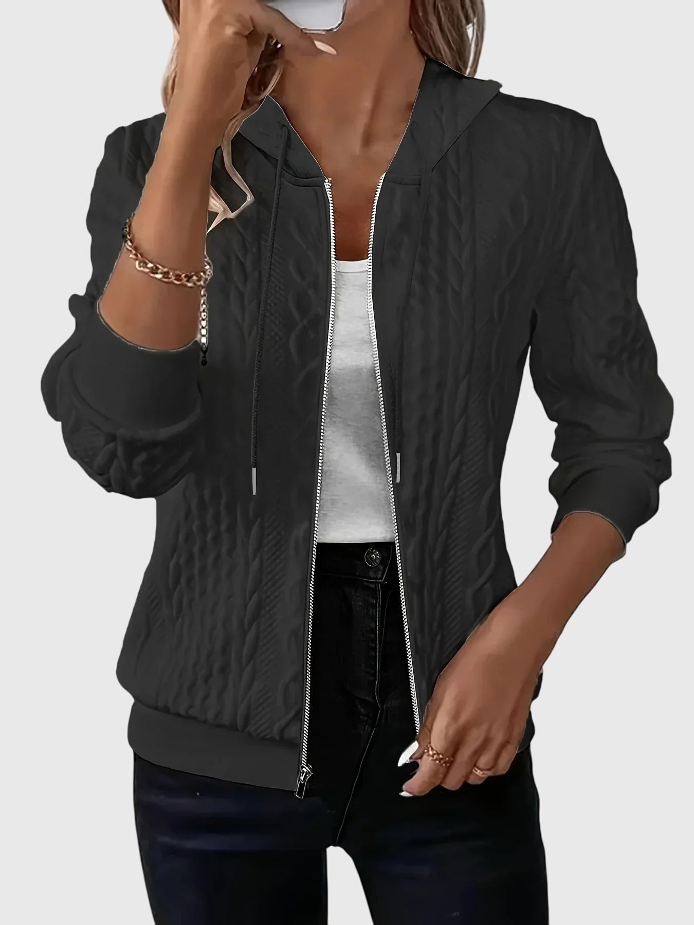 Lena™ - Bluza z kapturem na zamek