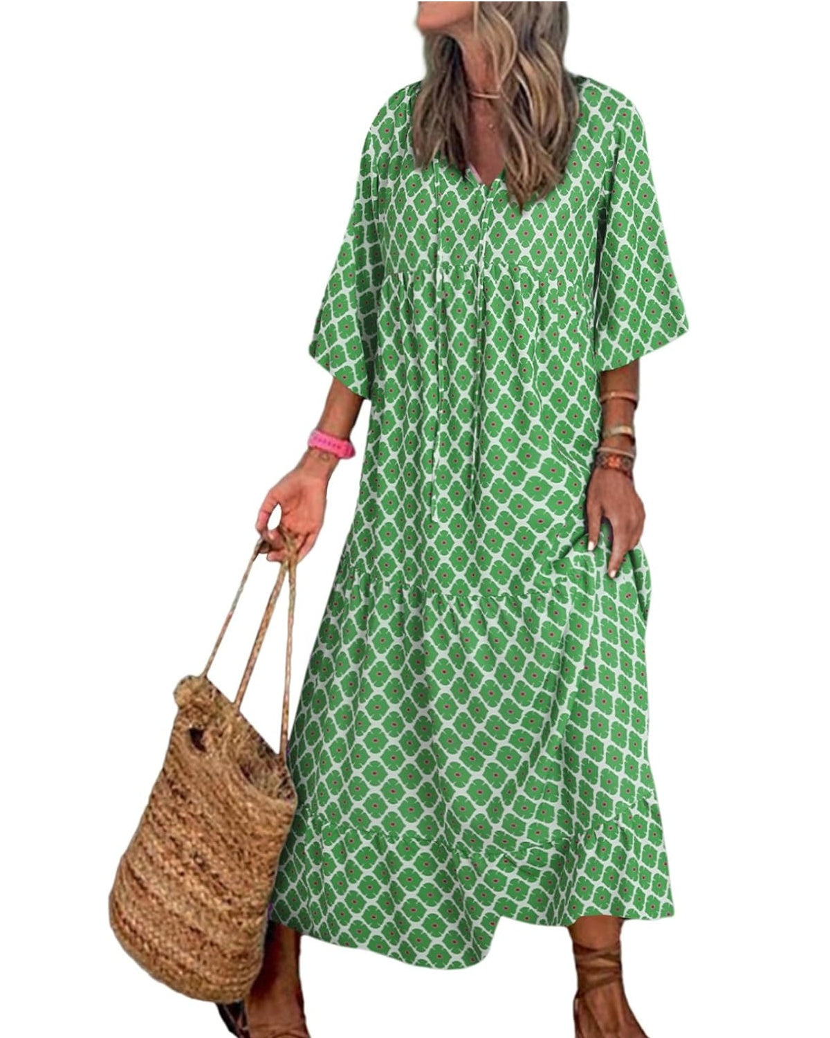 Sukienka maxi z rękawów damskich Boho