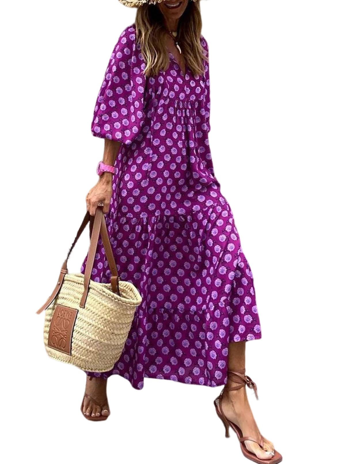 Sukienka maxi z rękawów damskich Boho