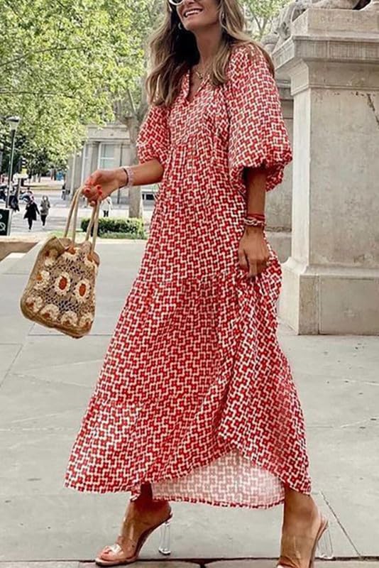Sukienka maxi z rękawów damskich Boho