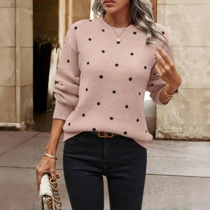 Nina™ – Sweter w kropki z dzianiny